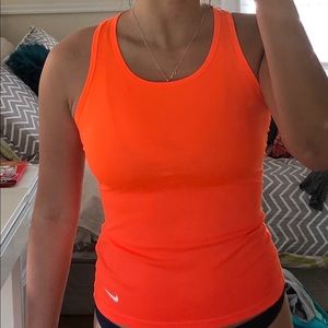 orange nike tank top